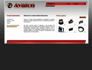 avalonmetalfab.com screenshot