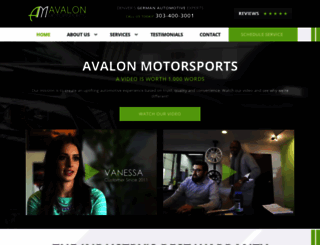 avalonmotorsports.com screenshot