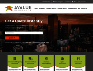 avalueinsurance.com screenshot