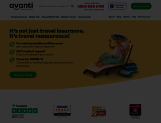 avantitravelinsurance.co.uk screenshot