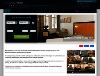 avenue-hotel-amsterdam.h-rez.com screenshot