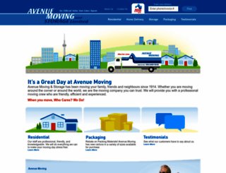 avenuemoving.com screenshot