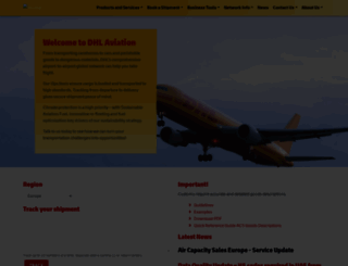aviationcargo.dhl.com screenshot