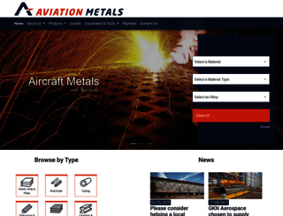 aviationmetals.net screenshot