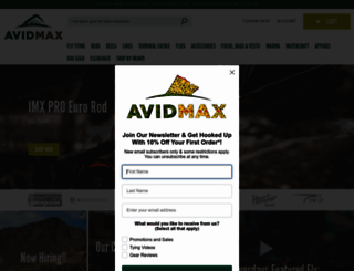avidmaxoutfitters.com screenshot