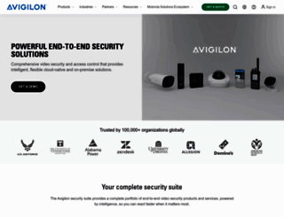 avigilon.com screenshot
