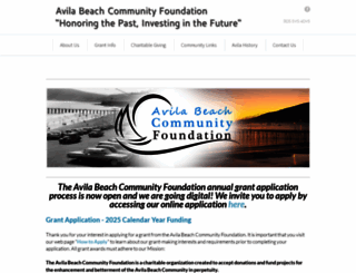 avilabeachfoundation.org screenshot