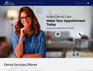 avilesdentalcare.com screenshot