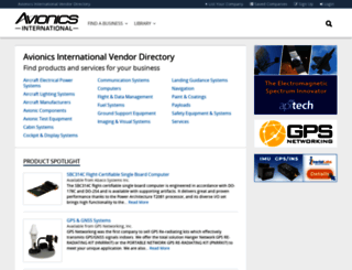 avionicsvendordirectory.com screenshot