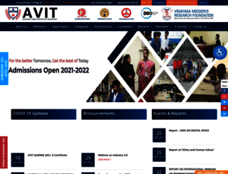 avit.ac.in screenshot