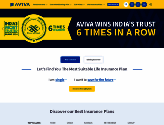 avivaindia.com screenshot