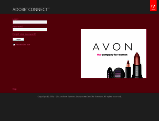 avon.adobeconnect.com screenshot