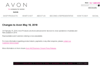 avon.com.au screenshot