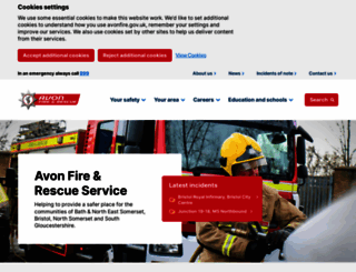 avonfire.gov.uk screenshot
