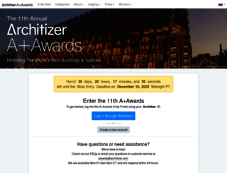 awards.architizer.com screenshot