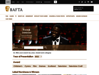 awards.bafta.org screenshot