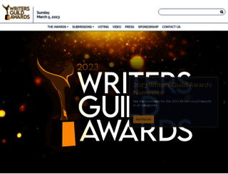 awards.wga.org screenshot