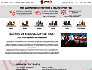 awardsandtrophies.com.au screenshot