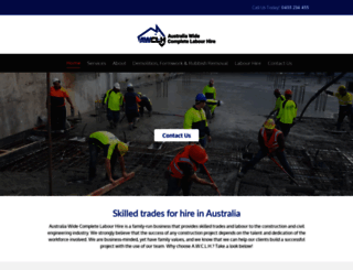 awclabourhire.com.au screenshot