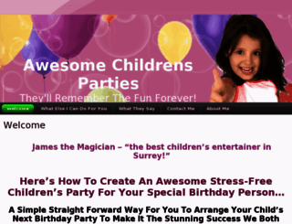 awesomechildrensparties.co.uk screenshot