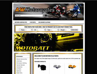 awmotorcycleparts.co.uk screenshot
