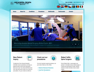 axis-hospital-croatia.com screenshot