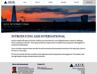 axisinternational.com screenshot