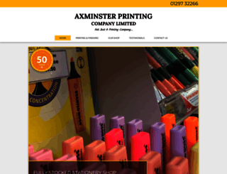 axminsterprinting.co.uk screenshot
