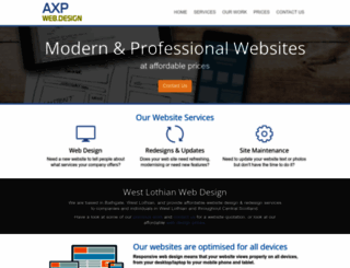 axpwebdesign.co.uk screenshot