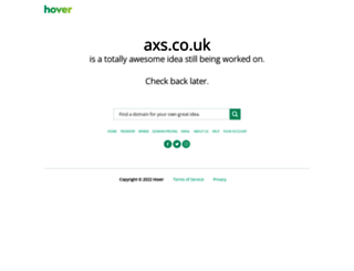 axs.co.uk screenshot