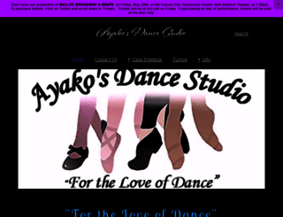 ayakosdancestudio.com screenshot