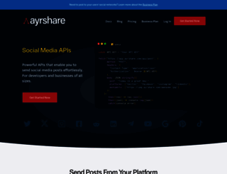 ayrshare.com screenshot