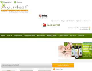 ayurleaf.com screenshot
