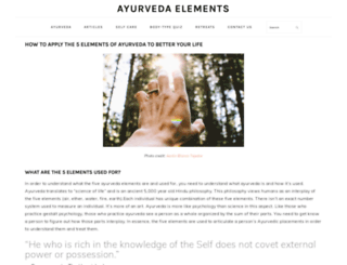ayurvedaelements.com screenshot