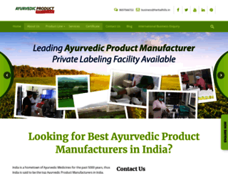 ayurvedicproductmanufacturers.com screenshot