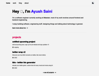 ayushsaini.com screenshot