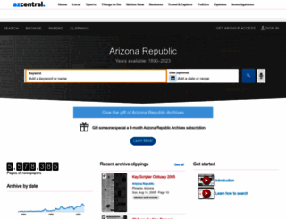 azcentral.newspapers.com screenshot