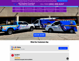 azperfectcomfort.com screenshot