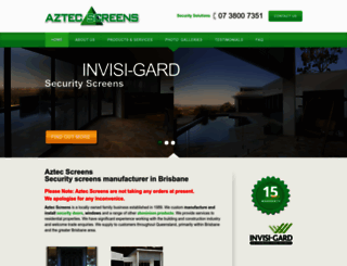 aztecscreens.com.au screenshot