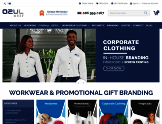 azulwear.co.za screenshot