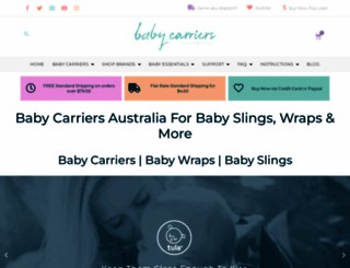 babycarriersaustralia.net.au screenshot