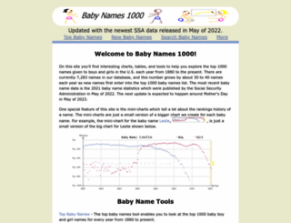 babynames1000.com screenshot