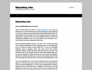 babysittingjobs.wordpress.com screenshot