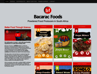 bacaracfoods.co.za screenshot