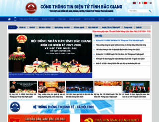 bacgiang.gov.vn screenshot