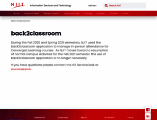 back2classroom.njit.edu screenshot