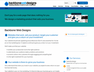 backbonewebdesigns.com.au screenshot