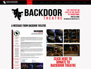 backdoortheatre.org screenshot