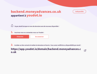 backend.moneyadvances.co.uk screenshot