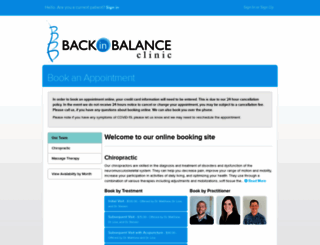 backinbalanceclinic.janeapp.com screenshot